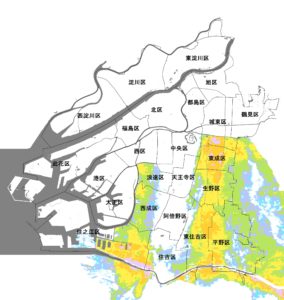 大阪市（大和川・東除川の氾濫）のハザードマップ