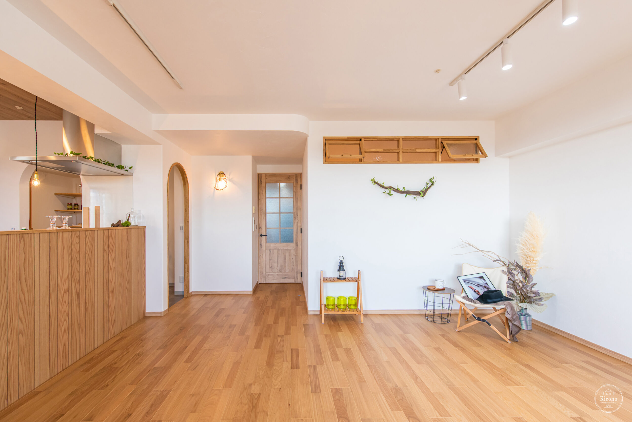 木を感じるマンションリノベーション（リビング）